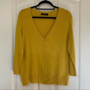 ModCloth Charter School Cardigan Mustard